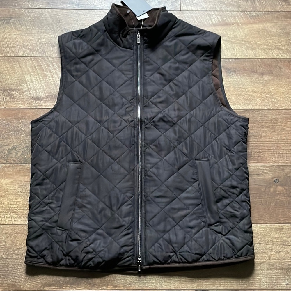 Men’s Magaschoni quilted black vest size XL #27